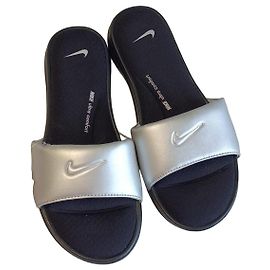 Nike Ultra Comfort 3 Ciabatte Argento Nero Silver hardware