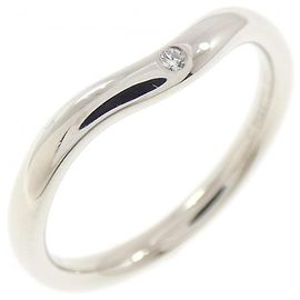Tiffany & Co. Curved 1P Platinum Band Ring Other