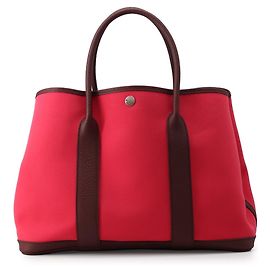 Hermès Hermes Garden PM Tote Bag Dark red