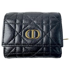 Christian Dior Dior Cannage Compact Wallet Black