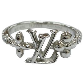 Louis Vuitton Silver Band Ring M1188S Silvery