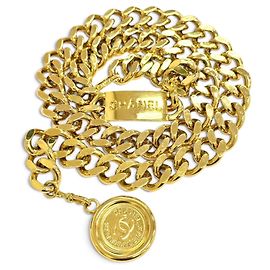 Cinturón de cadena dorada Chanel Vintage 94P Dorado