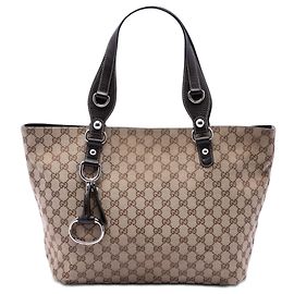 Saco Tote Gucci Beige GG Canvas Icon Bit Bege