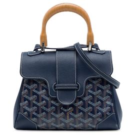 Goyard Blue Mini Goyardine Saigon Structured Bleu Bleu Marine