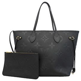 Saco Tote Louis Vuitton Monogram Empreinte Neverfull MM Preto
