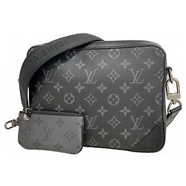 Bolsa de Ombro Trio Monogram Eclipse Reverse Louis Vuitton Marrom Preto