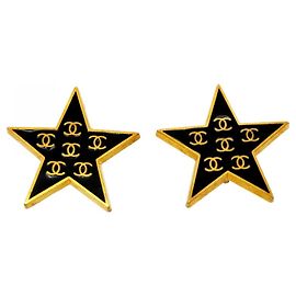 Orecchini a clip Chanel neri e oro Nero D'oro