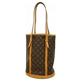 Louis Vuitton Monogram Bucket GM Tote Bag M42236 Brown