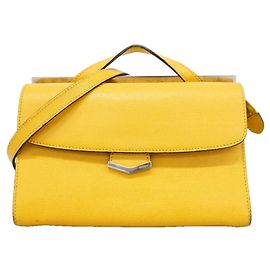 Fendi Yellow Leather Handbag Yellow