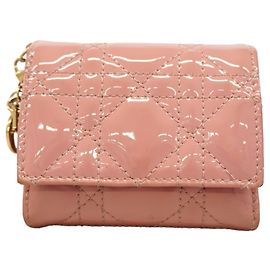 Christian Dior Tri-fold Geldbörse Rosa Pink