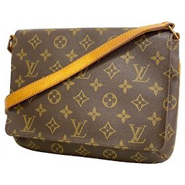 Borsa a tracolla Louis Vuitton Monogram Musette Tango Marrone