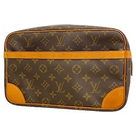 Louis Vuitton Monogram Compiegne 28 Clutch Tasche Braun