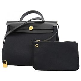Hermès Borsa Hermes Herbag Zip PM Nero