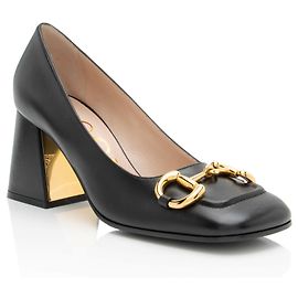 Escarpins Gucci Leather Horsebit Loafer - Taille 7 / 37 Noir