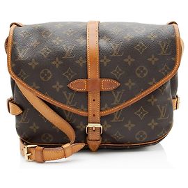 Louis Vuitton Vintage Monogram Canvas Saumur 30 Messenger Marron