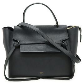 Céline Belt Bag Tote Black Leather Black