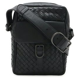 Borsa a tracolla Bottega Veneta Intrecciato Nero