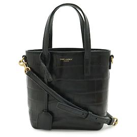 Saint Laurent Mini Bolsa de Compras Brinquedo Preto