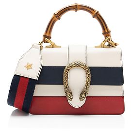 Gucci Mini Top Handle Dionysus em Couro e Bambu Azul