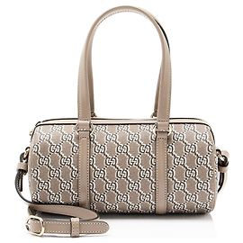 Bolsa Boston Gucci GG Shadow Marrom Bege