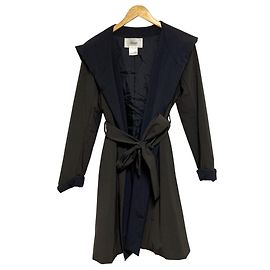 Autre Marque Abrigo acolchado con capucha Rene Castaño Marrón oscuro Azul marino