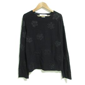 Autre Marque COMME des GARCONS Stricktop mit Blumen Schwarz
