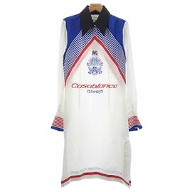 Autre Marque Casablanca Seidenkleid Weiß