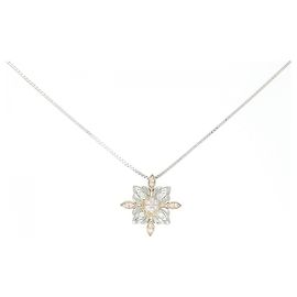 Autre Marque Collar GSTV Platinum Au750 Diamond Plata