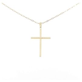 Autre Marque Collier Croix Au750 Doré