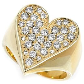 Autre Marque K10 Yellow Gold Diamond Ring Golden