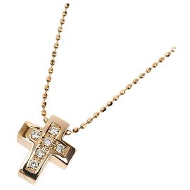 Autre Marque Collier Croix 4℃ K18PG Diamant Rose