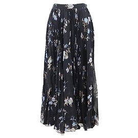 Céline Saia plissada de seda CELINE Preto Multicor
