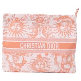 Christian Dior DIORIVIERA Technical Canvas Pouch Golden Orange Koralle