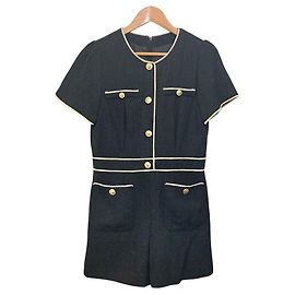 Autre Marque Rirandture Tweed Jumpsuit Schwarz