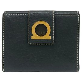 Salvatore Ferragamo Leather Wallet Black