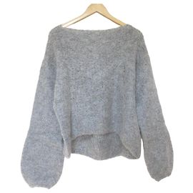 Autre Marque Babylone LAGOPOLANE Mohair Strickpullover Braun