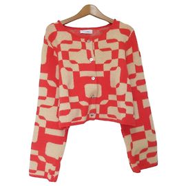 Autre Marque doll up oops Strickcardigan Rot Beige