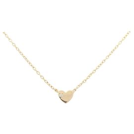 Autre Marque Collier Cœur en Diamants Au750 Doré
