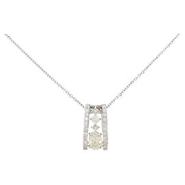 Autre Marque Diamantenhalskette Pt900/Pt850 Silber