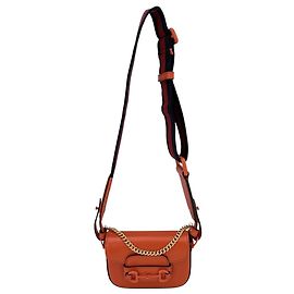 Bolsa Gucci Mini Horsebit 1955 para Mulher Branco Laranja