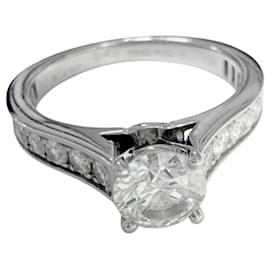 Cartier 1895 Solitaire Half-Eternity Ring für Damen Silber