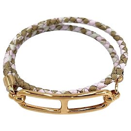 Hermès Bracciale Hermes Roulette Double Tour Marrone Rosa