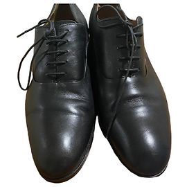 Autre Marque Loding Black Leather Lace-Up Shoes Black