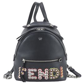 Mini sac à dos Fendi By The Way avec clous Noir