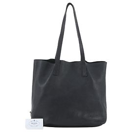 Borsa Tote/Spalla Prada in pelle nera Nero