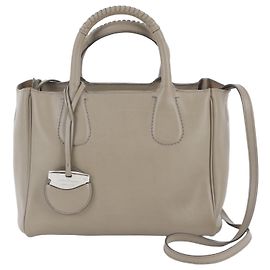 Bolsa de Ombro 2-Way Gancini em Couro Salvatore Ferragamo Cinza