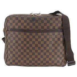 Sac à épaule en cuir Louis Vuitton Damier Dorsoduro Marron
