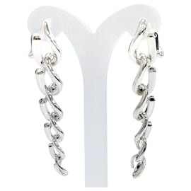 Tiffany & Co Tiffany Forge Drop Link Silver Stud Earrings Silvery