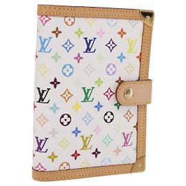 LOUIS VUITTON Monogram Multicolor Agenda PM Planner White R20896 Auth 200261SAV White