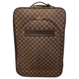 Mala de viagem com rodas Louis Vuitton Brown Pegase 55 Damier Ebene Marrom